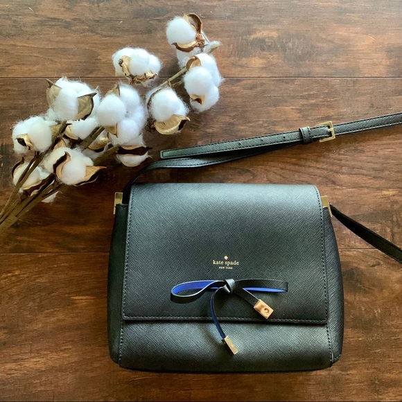 kate spade Handbags - Kate Spade Black & Blue Crossbody Mini Purse